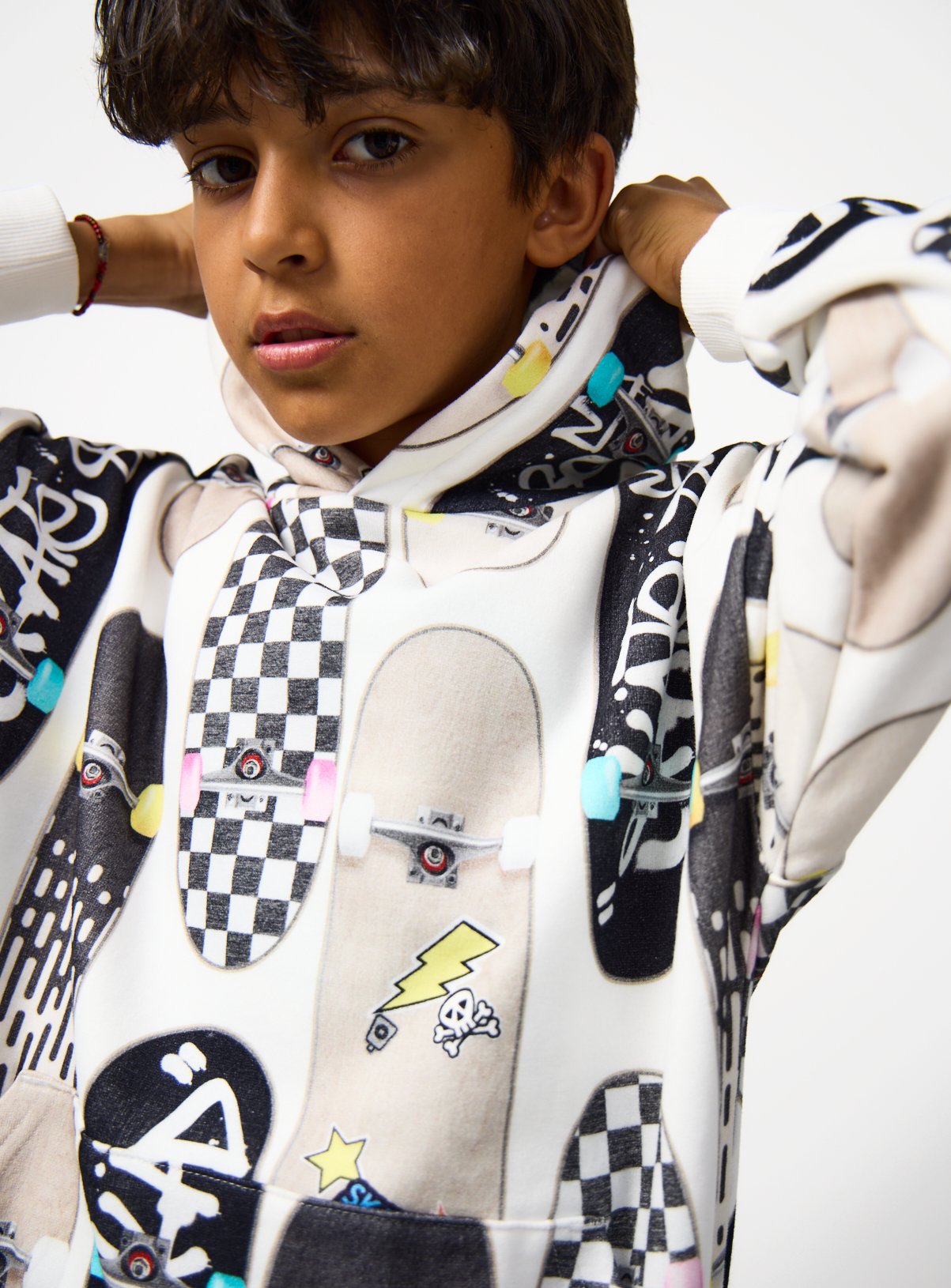 City Life Photographic Skate Hoodie  12 years - Image 2 thumbnail